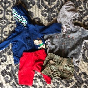 0-3 Months Baby Boy Clothes Hoodies Lot Bundle